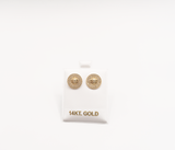 14k gold Versace Round Earrings