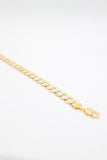 14k two tone Cuban Bracelet Solid Gold