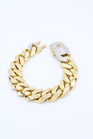 14k Hollow Monaco Bracelet Hot