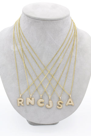 14k Yellow Gold Cuban Bubble Necklace