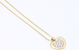 14k Cuban chain with heart perfect gift