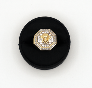 14K men versace ring