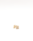 14K square CZ earrings UNI SEX