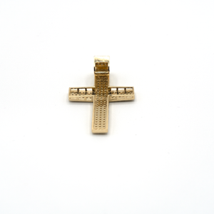 14k Cross Pendant With CZ stones