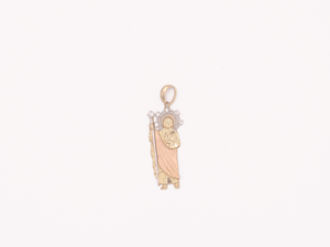 14K religious  pendant 3 tone